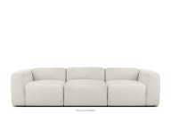 Weiches Dreisitzer-Sofa aus Bouclé-Stoff in Weiß