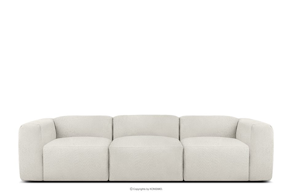 BUFFO Weiches Dreisitzer-Sofa aus Bouclé-Stoff in Weiß Weiß - Foto 0