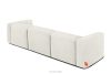 BUFFO Weiches Dreisitzer-Sofa aus Bouclé-Stoff in Weiß Weiß - Foto 4