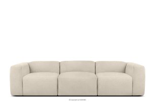 BUFFO, https://konsimo.de/kollektion/buffo/ Weiches Dreisitzer-Sofa aus Bouclé-Stoff in Hellbeige Hellbeige - Foto