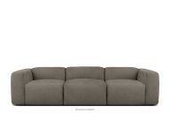 Weiches Dreisitzer-Sofa aus Bouclé-Stoff in kühlem Braun