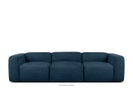Weiches Dreisitzer-Sofa aus Bouclé-Stoff in Marineblau