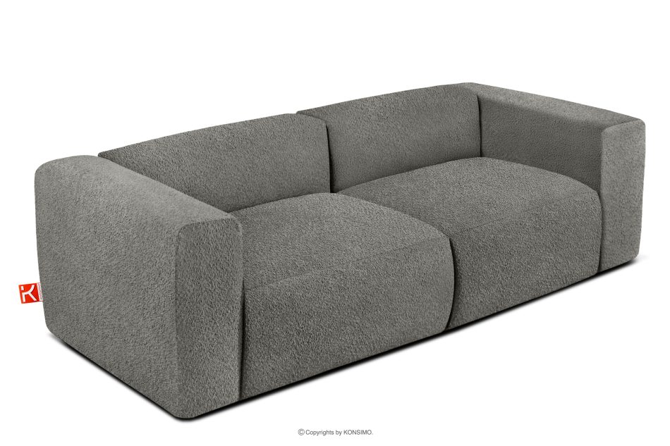 BUFFO Weiches 25-Sitzer-Sofa aus Bouclé-Stoff in Stahlgrau Stahl - Foto 2