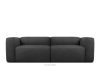 Weiches 25-Sitzer-Sofa aus Bouclé-Stoff in Dunkelgrau