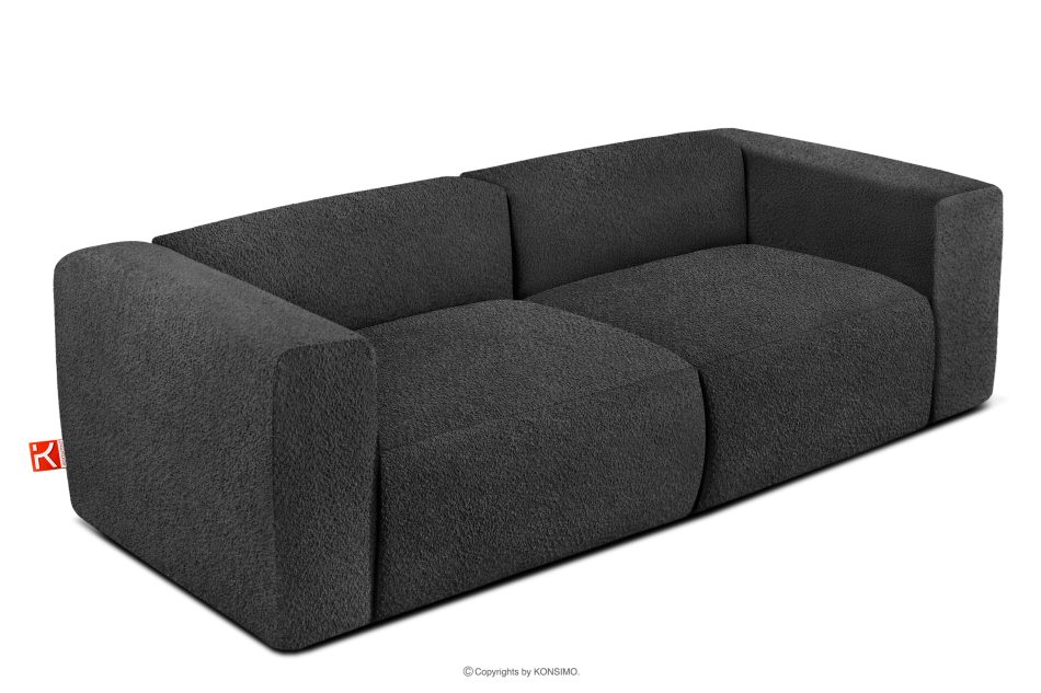 BUFFO Weiches 25-Sitzer-Sofa aus Bouclé-Stoff in Dunkelgrau Dunkelgrau - Foto 2