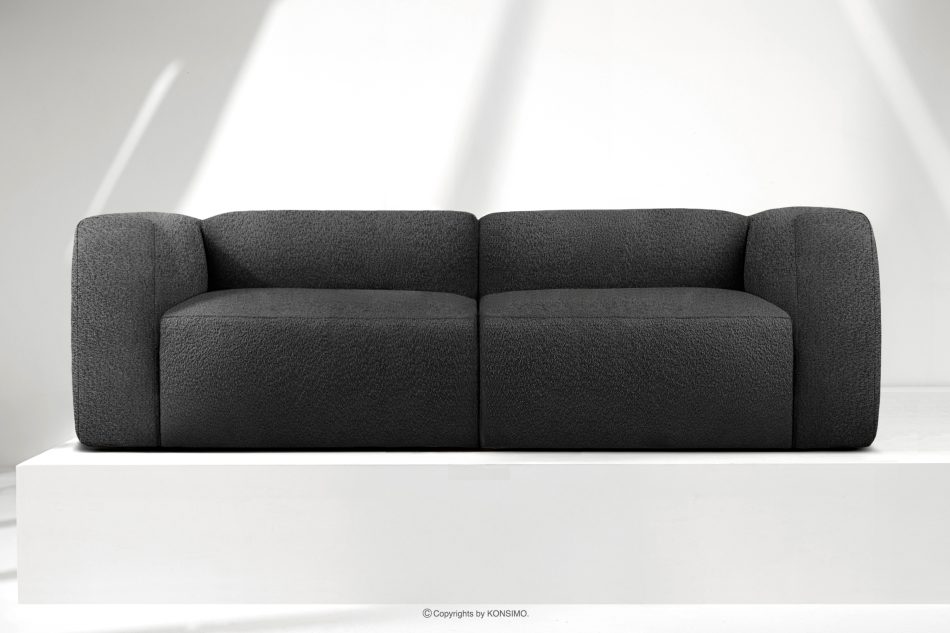 BUFFO Weiches 25-Sitzer-Sofa aus Bouclé-Stoff in Dunkelgrau Dunkelgrau - Foto 1