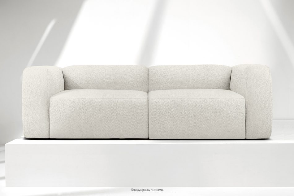 BUFFO Weiches 25-Sitzer-Sofa aus Bouclé-Stoff in Weiß Weiß - Foto 1