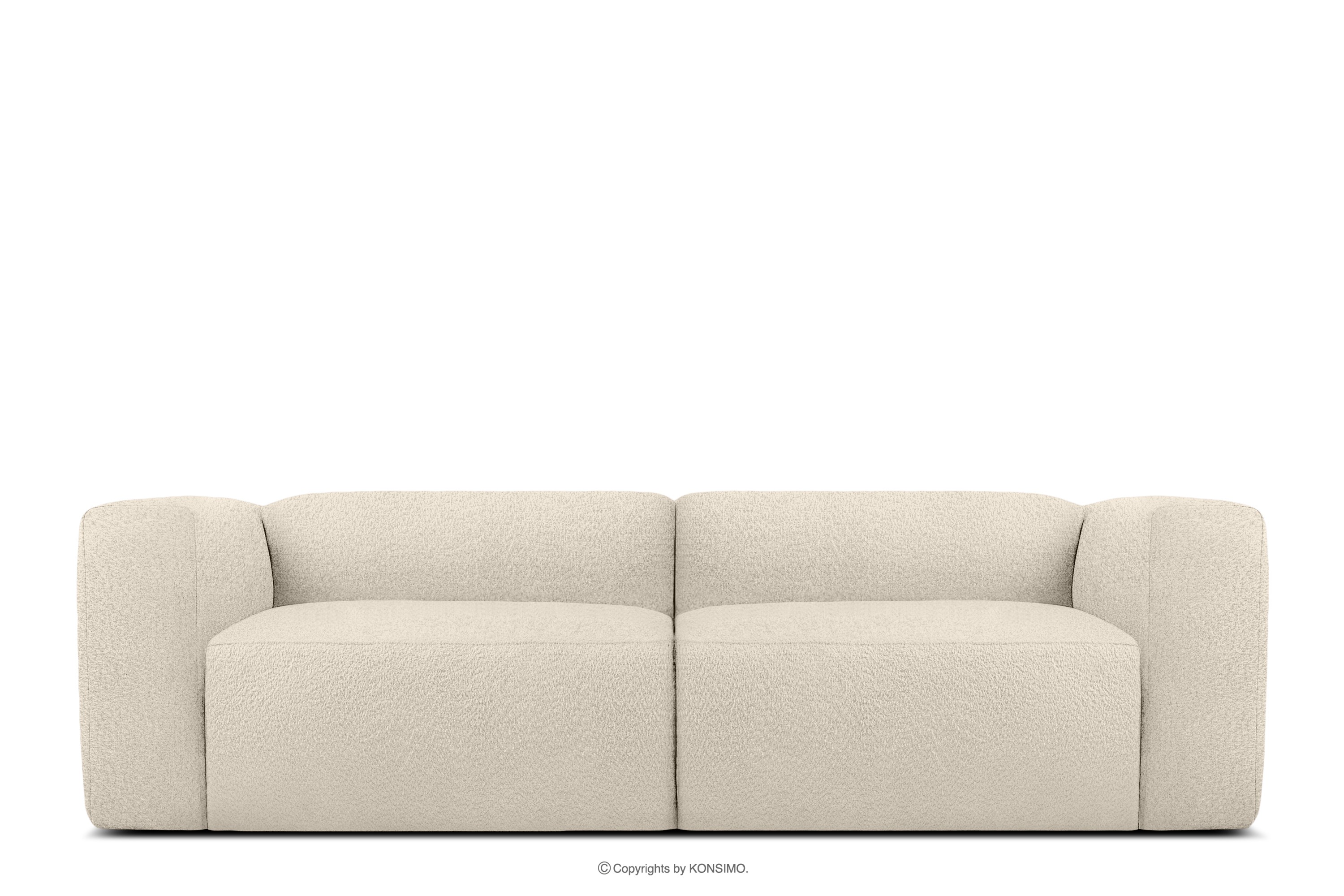 Weiches 25-Sitzer-Sofa aus Bouclé-Stoff in Hellbeige