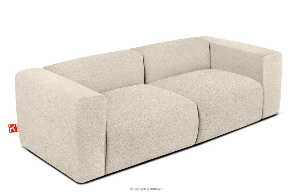 BUFFO Weiches 25-Sitzer-Sofa aus Bouclé-Stoff in Hellbeige Hellbeige - Foto 2
