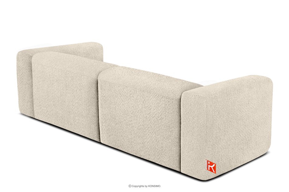 BUFFO Weiches 25-Sitzer-Sofa aus Bouclé-Stoff in Hellbeige Hellbeige - Foto 3