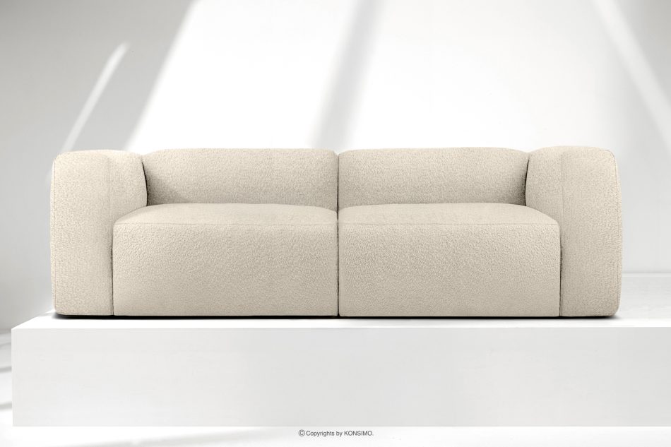 BUFFO Weiches 25-Sitzer-Sofa aus Bouclé-Stoff in Hellbeige Hellbeige - Foto 1