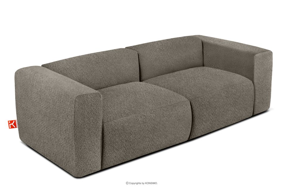 BUFFO Weiches 25-Sitzer-Sofa aus Bouclé-Stoff in kühlem Braun Kühles Braun - Foto 2