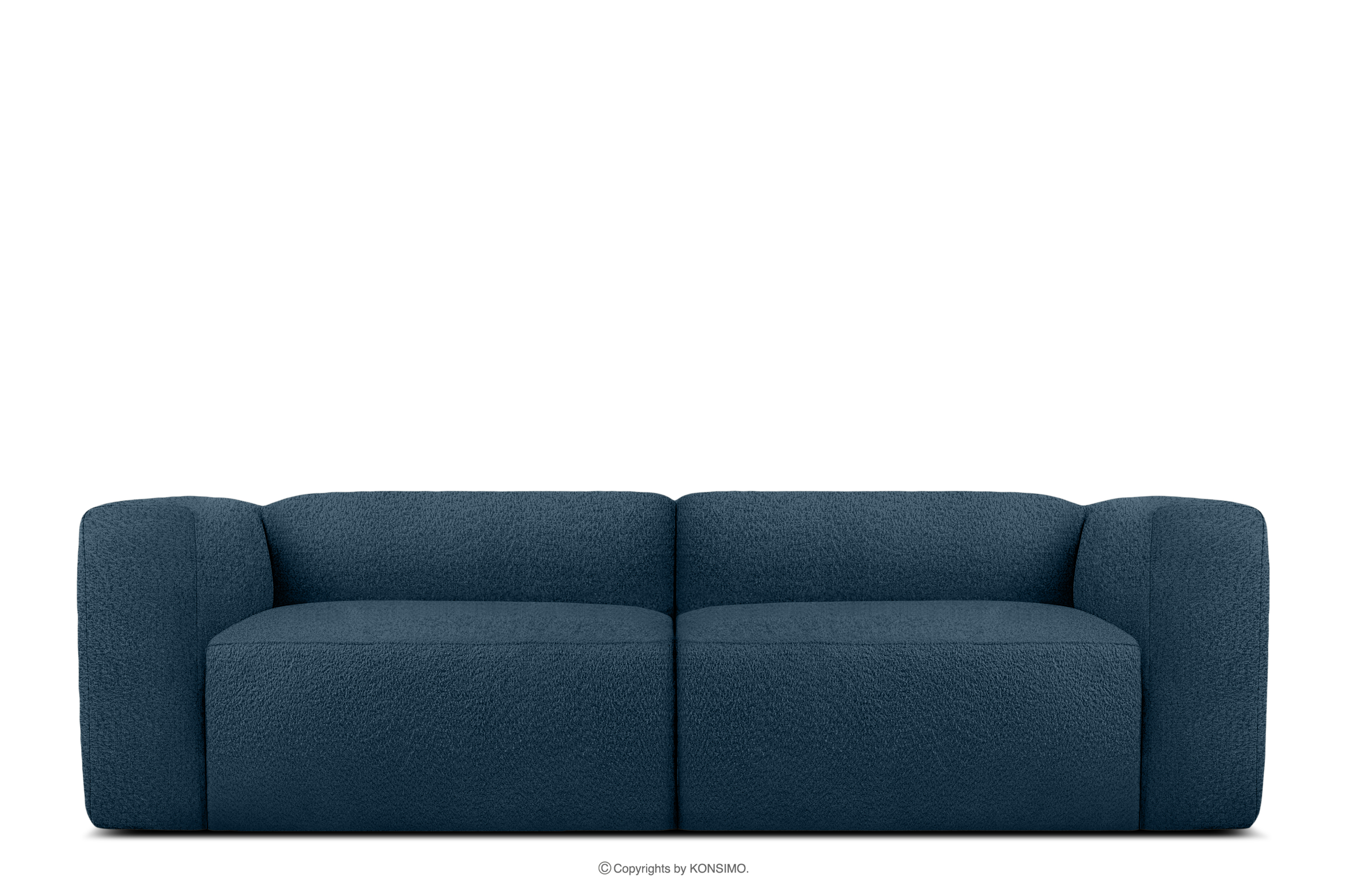 Weiches 25-Sitzer-Sofa aus Bouclé-Stoff in Marineblau