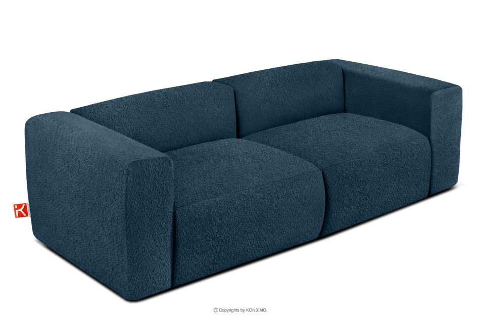 BUFFO Weiches 25-Sitzer-Sofa aus Bouclé-Stoff in Marineblau Marineblau - Foto 2