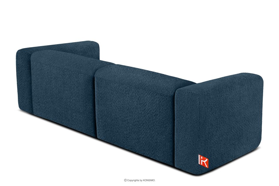 BUFFO Weiches 25-Sitzer-Sofa aus Bouclé-Stoff in Marineblau Marineblau - Foto 3