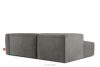 BUFFO Weiches Ecksofa aus Bouclé-Stoff links stahlgrau Stahl - Foto 4
