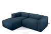 BUFFO Weiches Ecksofa aus Bouclé-Stoff links marineblau Marineblau - Foto 3