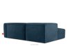 BUFFO Weiches Ecksofa aus Bouclé-Stoff links marineblau Marineblau - Foto 4