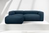 BUFFO Weiches Ecksofa aus Bouclé-Stoff links marineblau Marineblau - Foto 2
