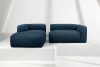 BUFFO Weiches Ecksofa aus Bouclé-Stoff links marineblau Marineblau - Foto 9