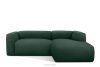 BUFFO Weiches Ecksofa aus Bouclé-Stoff rechts dunkelgrün Dunkelgrün - Foto 1