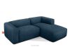 BUFFO Weiches Ecksofa aus Bouclé-Stoff rechts marineblau Marineblau - Foto 3