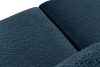 BUFFO Weiches Ecksofa aus Bouclé-Stoff rechts marineblau Marineblau - Foto 5
