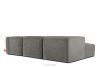 BUFFO Große weiche Ecksofa aus Bouclé-Stoff links stahlgrau Stahl - Foto 4