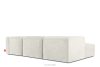 BUFFO Große weiche Ecksofa aus Bouclé-Stoff links weiß Weiß - Foto 4