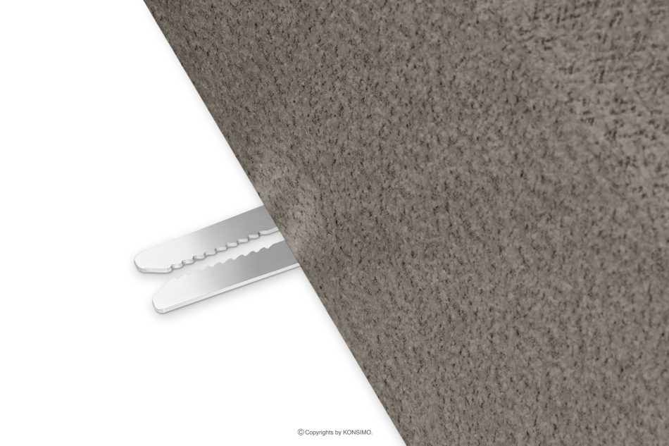 BUFFO Großes weiches Ecksofa aus Bouclé-Stoff links kühles Braun Kühles Braun - Foto 5