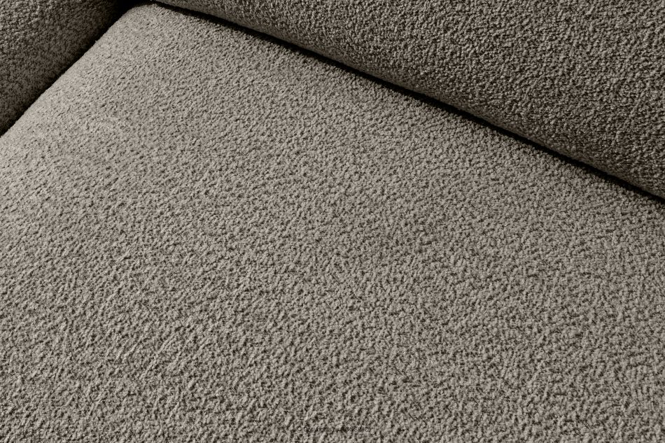 BUFFO Großes weiches Ecksofa aus Bouclé-Stoff links kühles Braun Kühles Braun - Foto 6