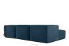 BUFFO Großes weiches Ecksofa aus Bouclé-Stoff links marineblau Marineblau - Foto 4
