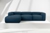 BUFFO Großes weiches Ecksofa aus Bouclé-Stoff links marineblau Marineblau - Foto 2