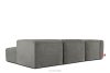 BUFFO Großes weiches Ecksofa aus Bouclé-Stoff rechts stahlgrau Stahl - Foto 4