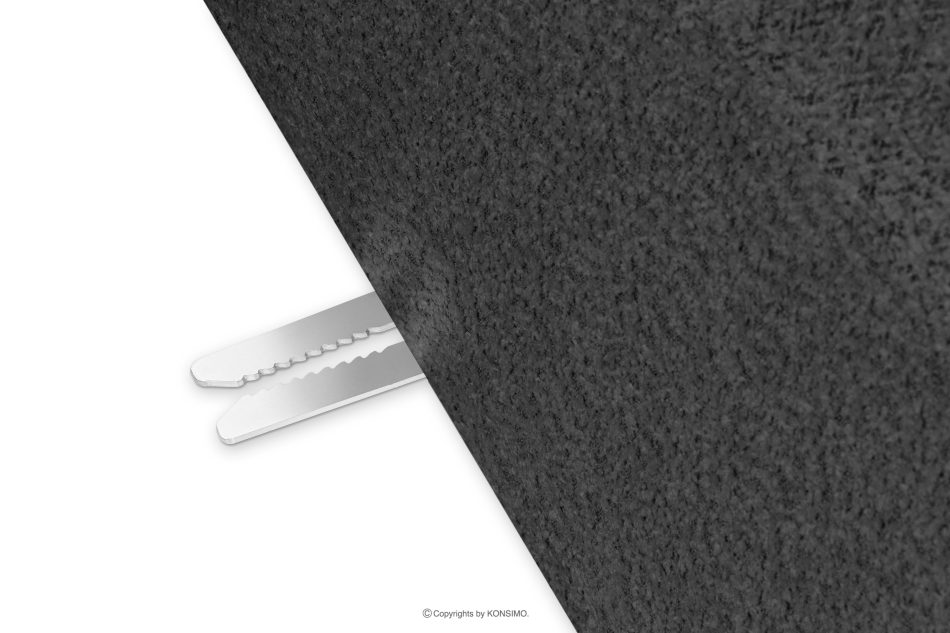 BUFFO Großes weiches Ecksofa aus Bouclé-Stoff rechts dunkelgrau Dunkelgrau - Foto 5