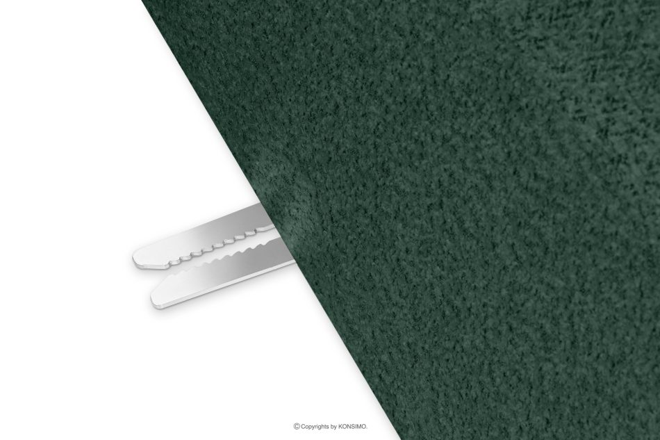 BUFFO Großes weiches Ecksofa aus Bouclé-Stoff rechts dunkelgrün Dunkelgrün - Foto 5