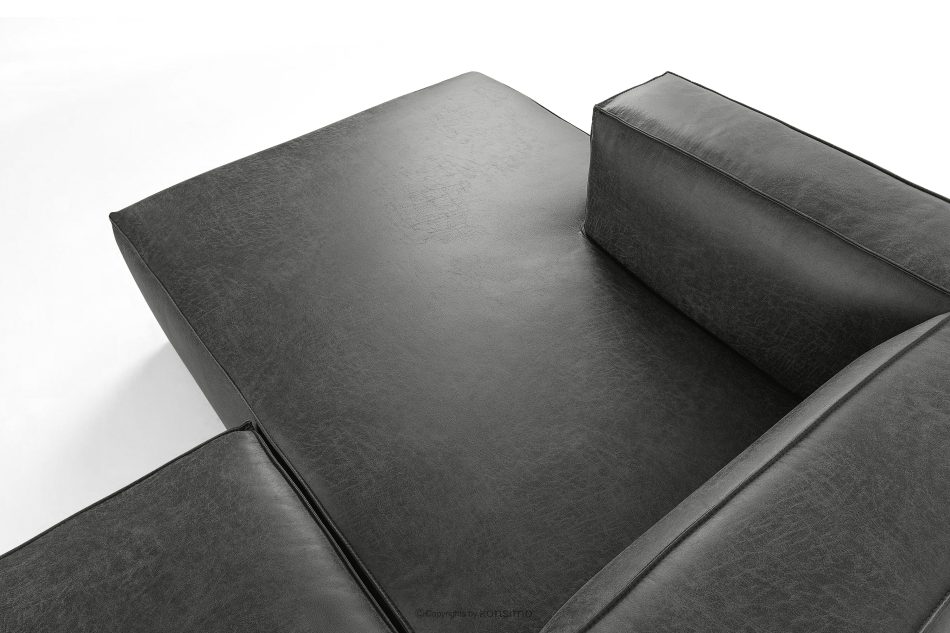 FEROX Ecksofa im Loft-Stil Kunstleder dunkelgrau links dunkelgrau - Foto 4