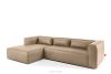 FEROX Ecksofa im Loft-Stil Kunstleder beige links beige - Foto 3