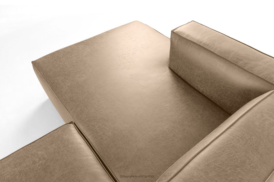 FEROX Ecksofa im Loft-Stil Kunstleder beige links beige - Foto 4