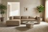FEROX Ecksofa im Loft-Stil Kunstleder beige links beige - Foto 11
