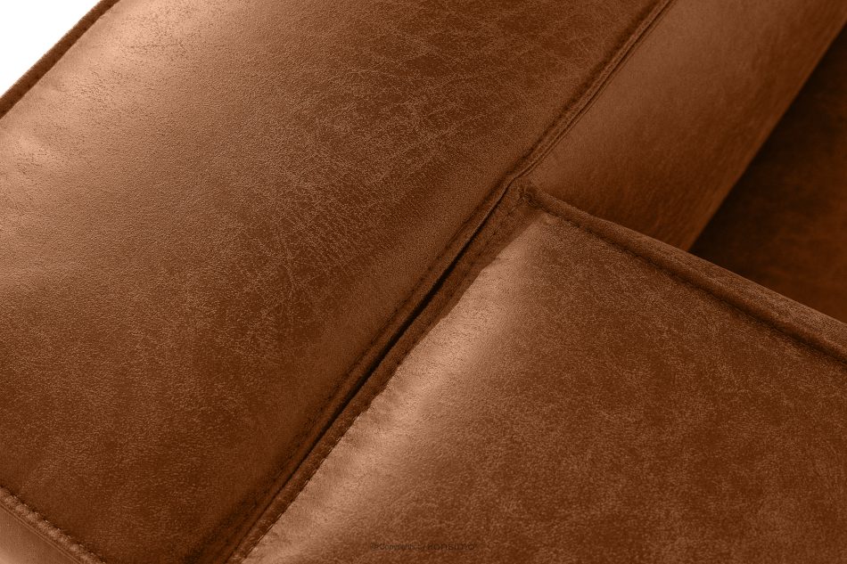 FEROX Ecksofa im Loft-Stil Kunstleder rotbraun links rot - Foto 5