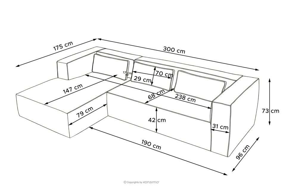 FEROX Ecksofa im Loft-Stil Kunstleder beige links beige - Foto 12