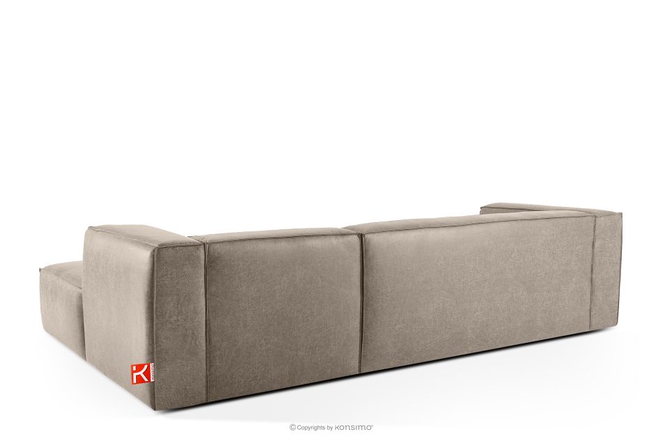 FEROX Ecksofa im Loft-Stil Kunstleder hellgrau rechts hellgrau - Foto 3