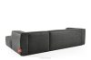 FEROX Ecksofa im Loft-Stil Kunstleder dunkelgrau rechts dunkelgrau - Foto 4
