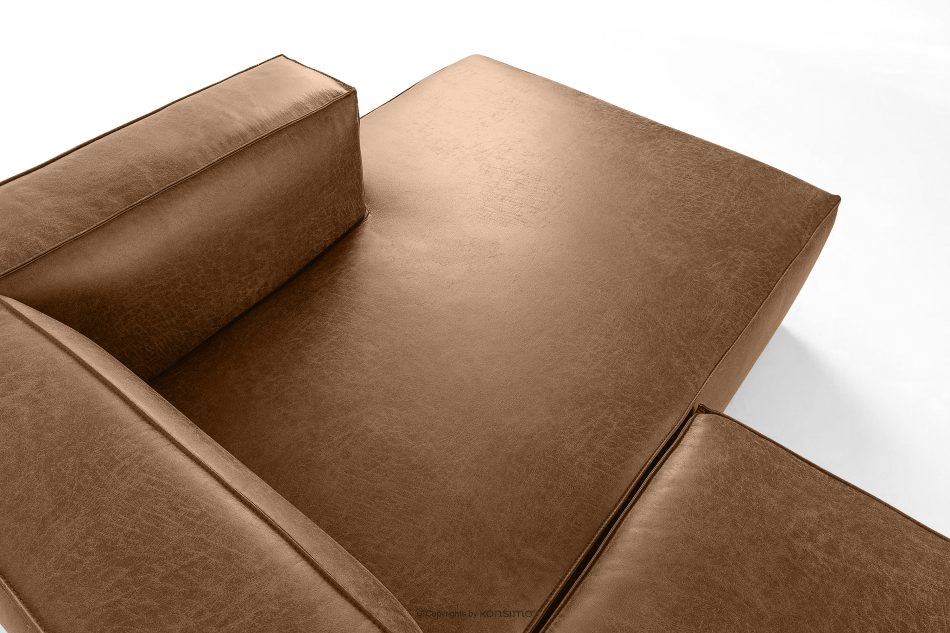 FEROX Ecksofa im Loft-Stil Kunstleder braun rechts braun - Foto 4