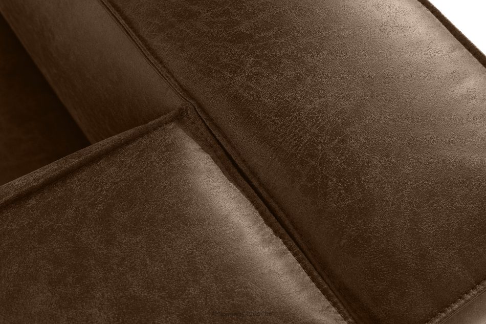 FEROX Ecksofa im Loft-Stil Kunstleder dunkelbraun rechts dunkelbraun - Foto 5