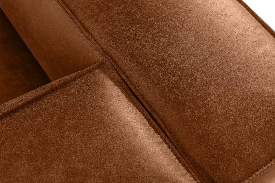 FEROX Ecksofa im Loft-Stil Kunstleder rotbraun rechts rot - Foto 5