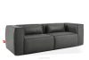 FEROX Dreisitzer-Sofa im Loft-Stil Kunstleder dunkelgrau dunkelgrau - Foto 3