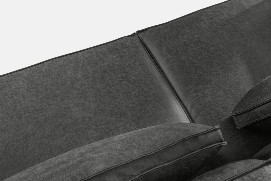 FEROX Dreisitzer-Sofa im Loft-Stil Kunstleder dunkelgrau dunkelgrau - Foto 4