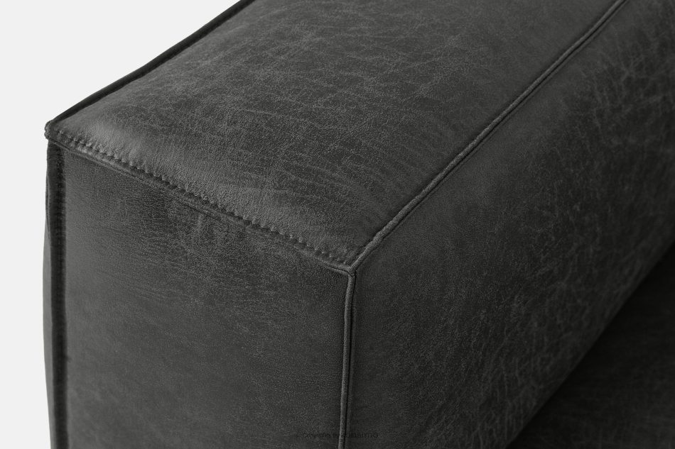 FEROX Dreisitzer-Sofa im Loft-Stil Kunstleder dunkelgrau dunkelgrau - Foto 9